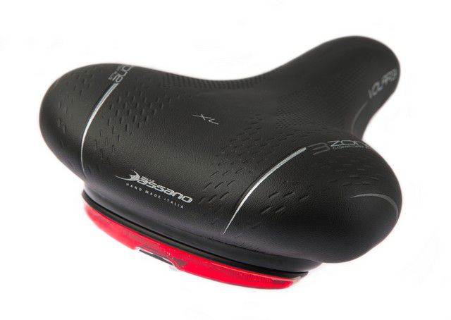 Afbeelding laden in galerijviewer, Buzaglo selle bassano zadel volare 3 zone d xl. met spanninga achterlicht + elastomeer