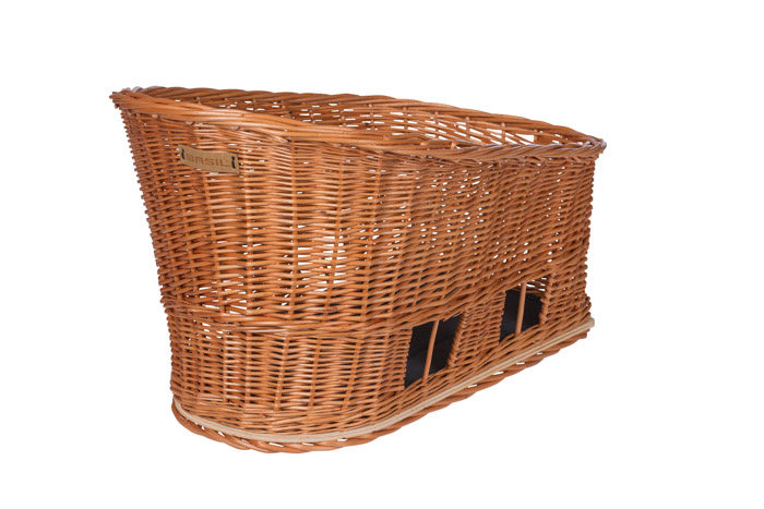 Load image into Gallery viewer, Basil Pasja - hondenfietsmand MIK - medium - 45 cm - achtermand - natural
