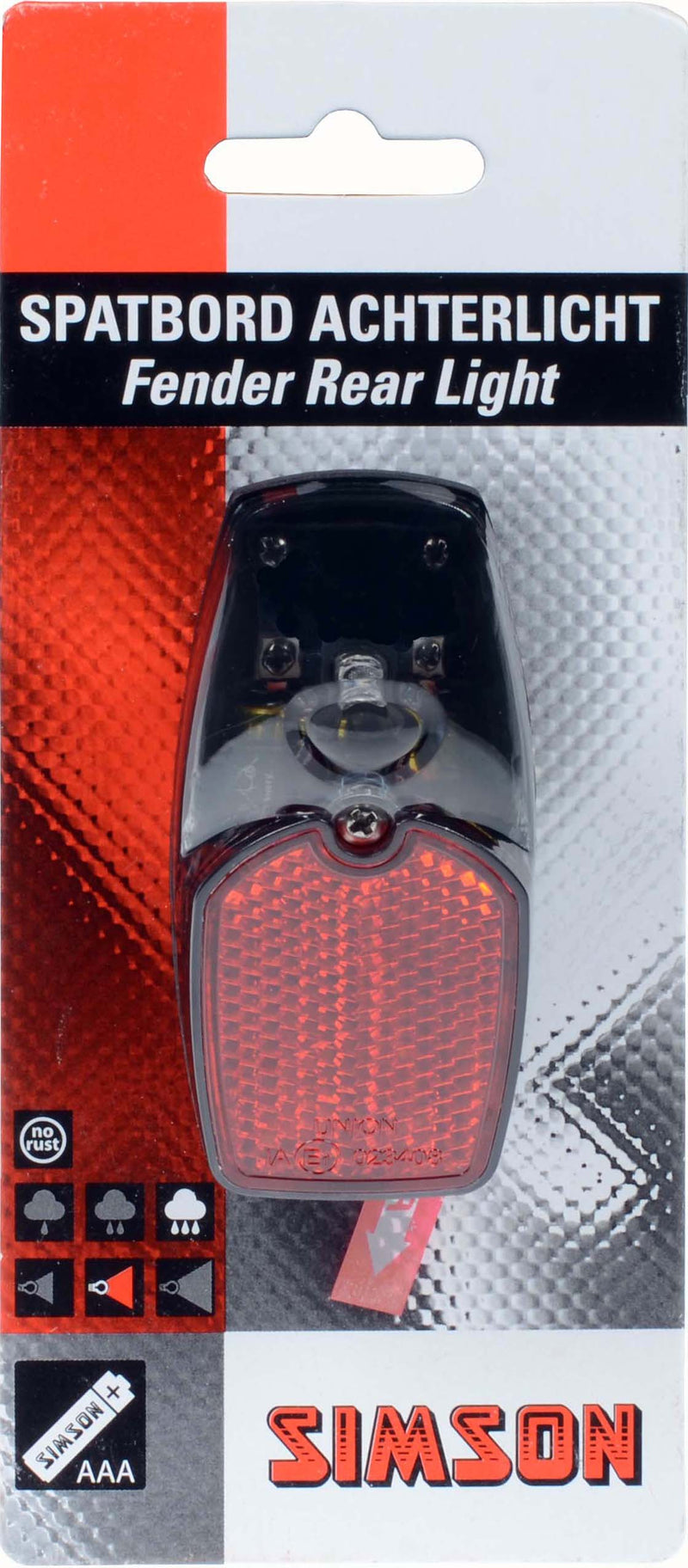 Load image into Gallery viewer, Simson spatbordachterlicht LED incl. batterijen op kaart