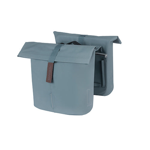 Load image into Gallery viewer, Basil Tas City Dubbel MIK Vegan Leather | Graphite Blue