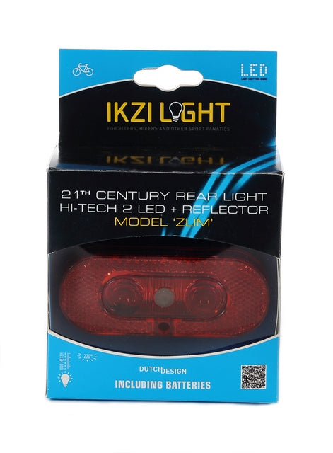 Afbeelding laden in galerijviewer, Buzaglo ikzilight achterlicht op drager zlim zwart reflectie-scherm en dragerfit 2 hi-tech led rood