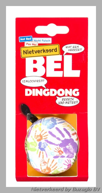 Afbeelding laden in galerijviewer, Buzaglo nietverkeerd ding-dong bel staal 60 mm. hands