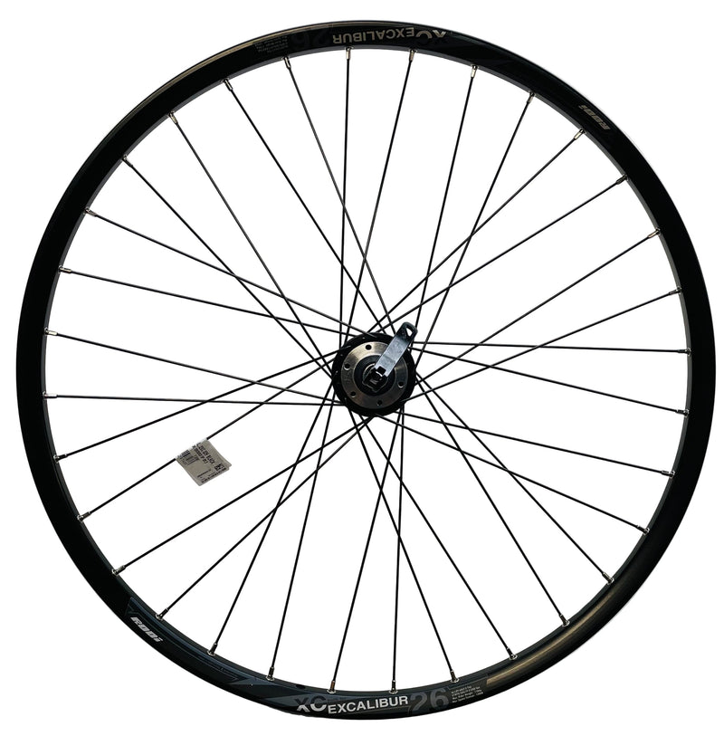 Afbeelding laden in galerijviewer, Rodi achterwiel 26 - 559x19 iis excalibur 2xc db600 qr zwart schijfrem cassette