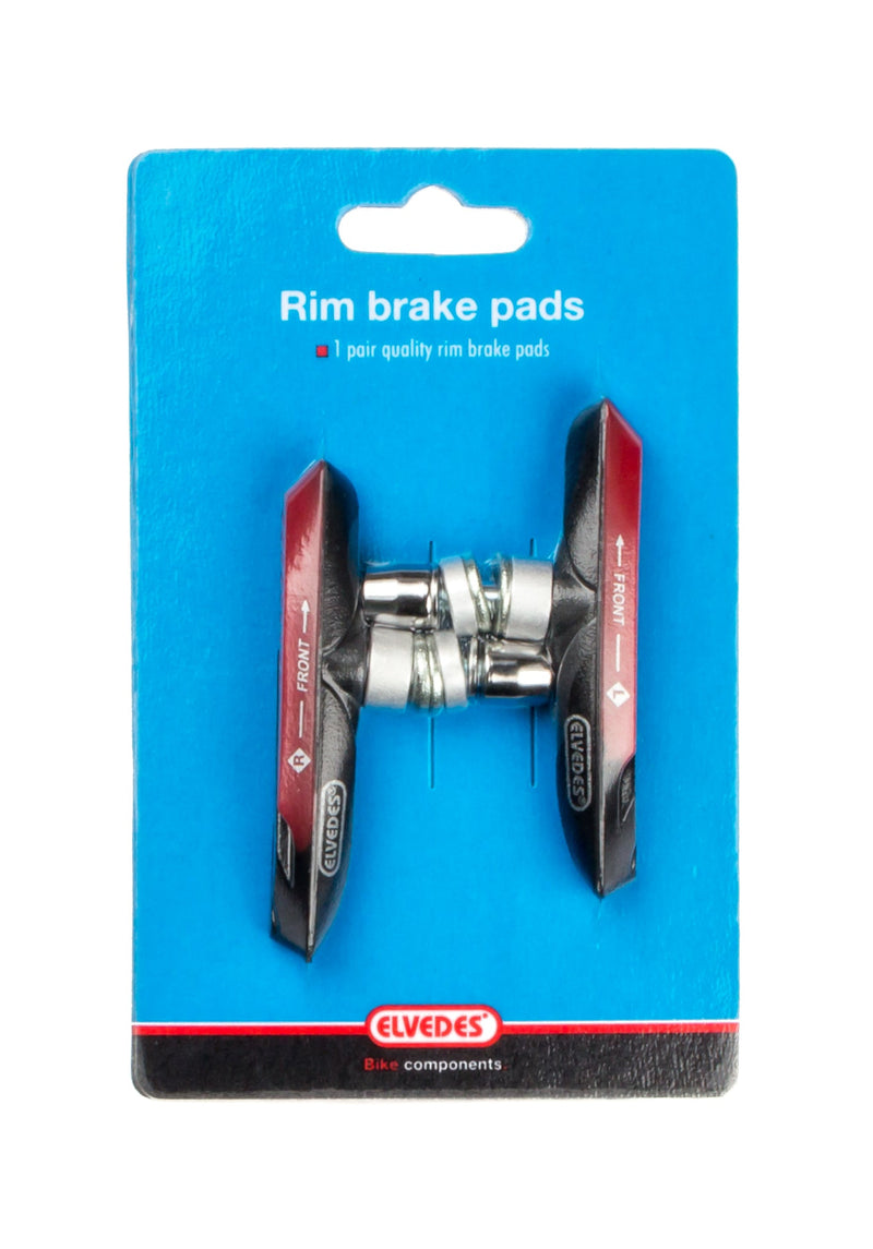 Load image into Gallery viewer, remblokken V-brake 72 x 14 mm zwart 2 stuks