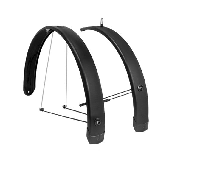 Load image into Gallery viewer, Eurofender s.r.l.u. voorspatbord 20 inch 65mm urban arrow mat zwart tempo square