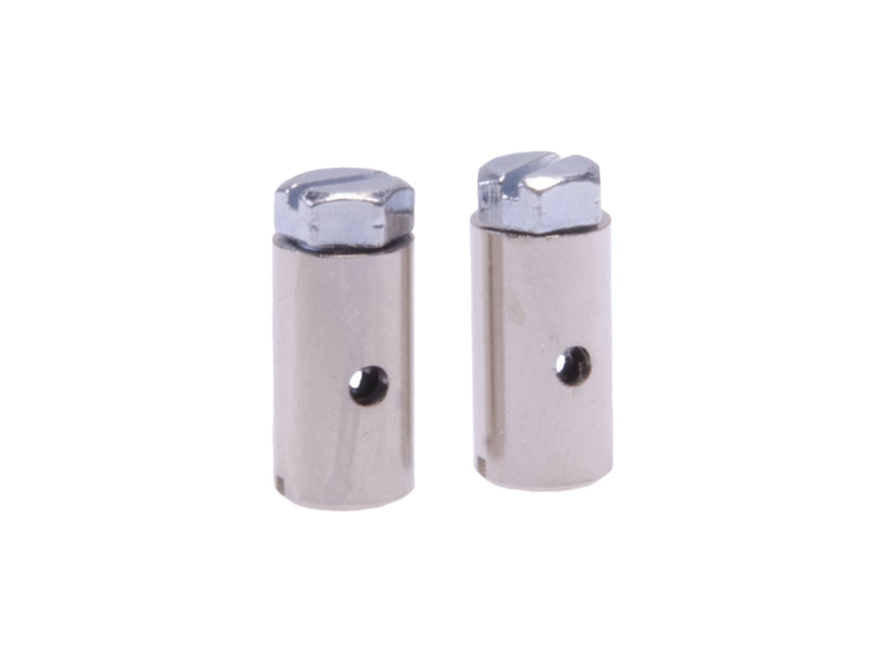 Load image into Gallery viewer, schroefnippels 15 x 8 mm zilver 2 stuks