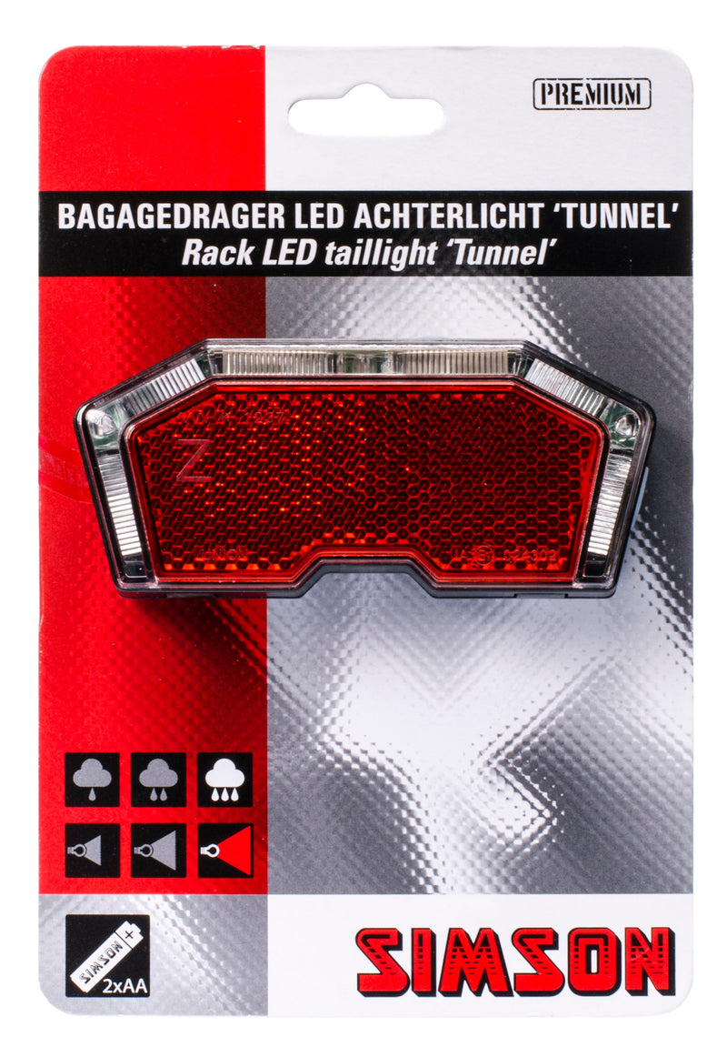 Load image into Gallery viewer, Simson batterij bagagedrager achterlicht tunnel 3 led auto