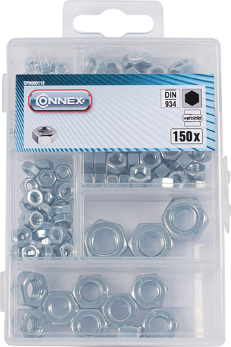 Load image into Gallery viewer, Connex assortiment zeskantmoeren 150-delig - dp8500112