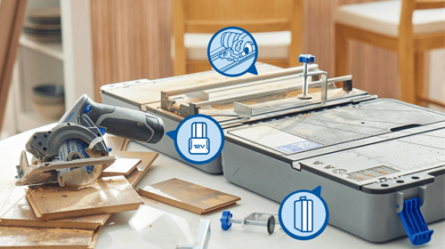 Load image into Gallery viewer, Dremel blueprint 12v compactzaag cs12jm | 12v draagbaar zaagstation | zaagstation + koffer + 1 x 12v 2,0 ah accu + snellader - f013cs12jm