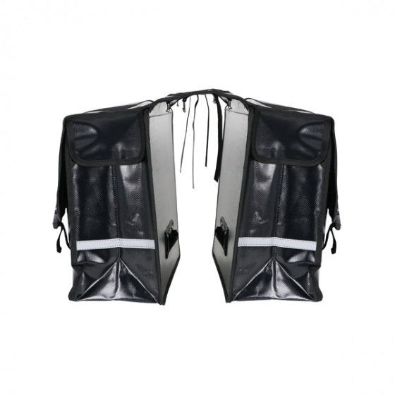 Load image into Gallery viewer, Dresco transporter dubbele fietstas 40 liter bisonyl zwart