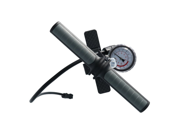 Load image into Gallery viewer, Dresco fietspomp manometer 52 cm dunlop, presta, schrader ventiel zilver