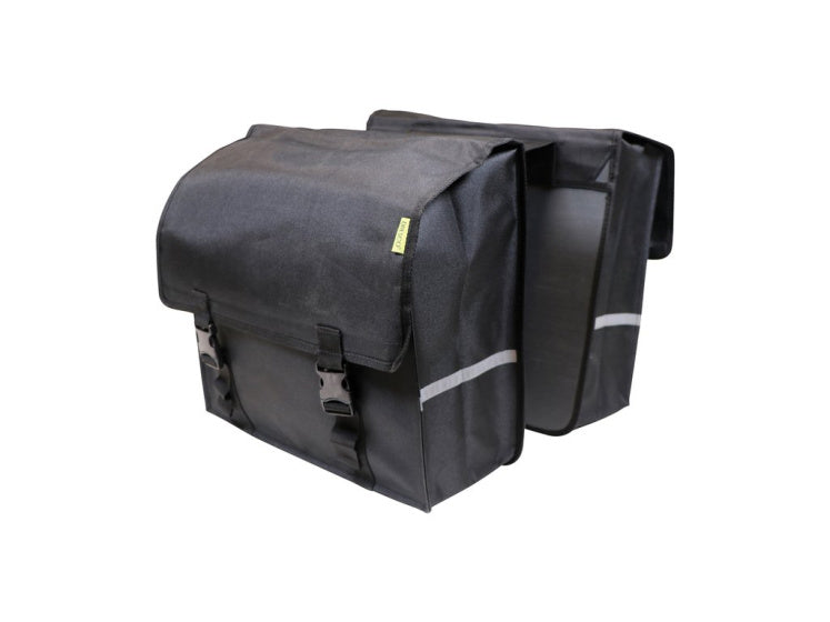 Load image into Gallery viewer, Dresco super shopper dubbele fietstas 50 liter nylon zwart