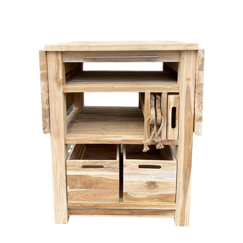 Afbeelding laden in galerijviewer, Dutch barbecuetafel teak 129,5x59,5x80cm
