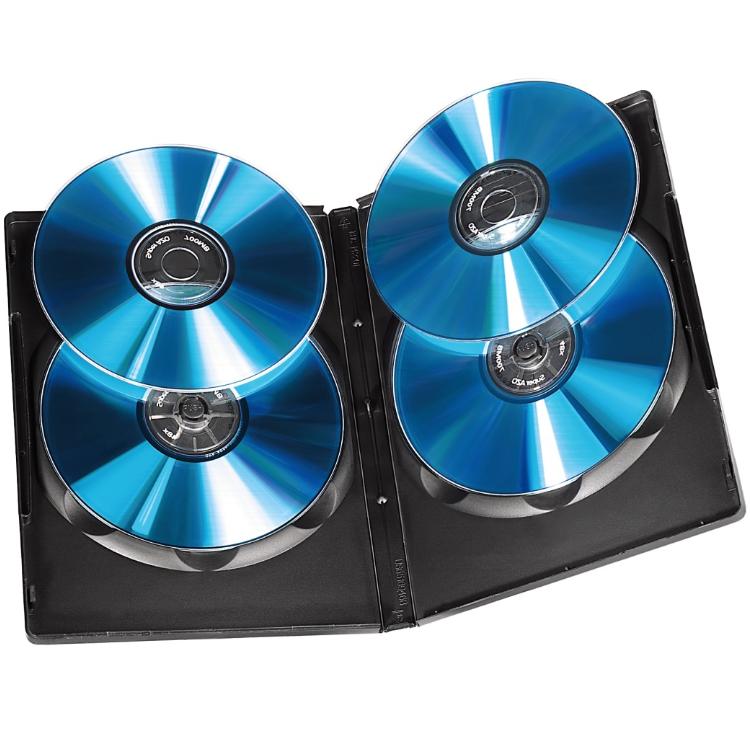 Load image into Gallery viewer, Hama dvd quad box 4dvd zwart 5pak
