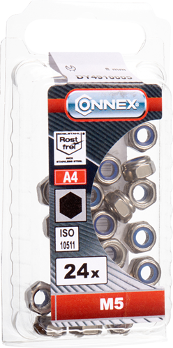 Load image into Gallery viewer, Connex borgmoer + nylonring m5 24st rvs-a4 - dy4910005