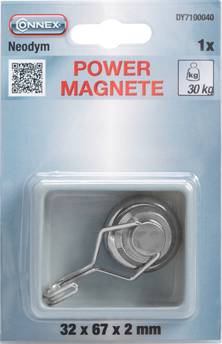 Afbeelding laden in galerijviewer, Connex magneet neodym haak 32mm 32kg 1st - dy7100040