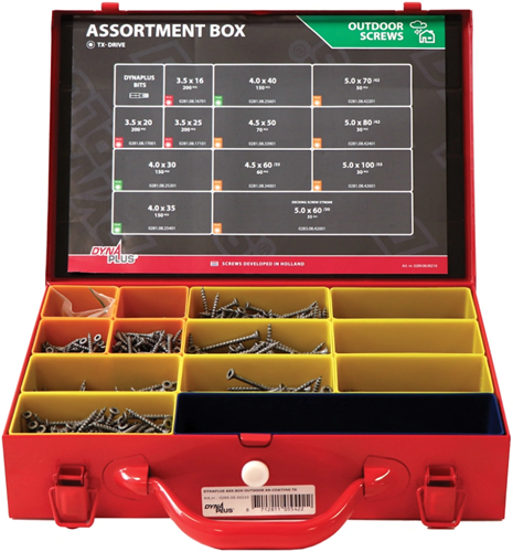 Afbeelding laden in galerijviewer, Dynaplus assortimentskoffer outdoor ar-coating torx | 1390-delig - 0289.08.00210