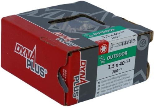 Afbeelding laden in galerijviewer, Dynaplus glaslatschroef ar-bronze platkop deeldraad-75° torx tx15 3.5x40 22 | 200 stuks - 0287.08.17601