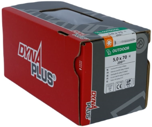Afbeelding laden in galerijviewer, Dynaplus unischroef spaanplaatschroef ar-coating platkop deeldraad torx tx25 5.0x70 42 | 200 stuks - 0281.08.42201