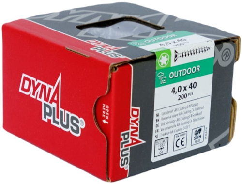 Afbeelding laden in galerijviewer, Dynaplus unischroef spaanplaatschroef ar-coating platkop voldraad torx tx20 4.0x40 | 200 stuks - 0281.08.25601