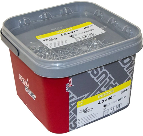 Load image into Gallery viewer, Dynaplus unischroef spaanplaatschroef verzinkt platkop deeldraad torx tx25 5.0x80 42 | 500 stuks - 0289.11.42401