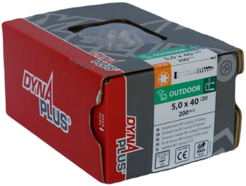 Load image into Gallery viewer, Dynaplus vlonderschroef xtreme ar-bronze platkop-60° deeldraad +snijpunt torx tx25 5.0x40 20 | 200 stuks - 0283.08.41601