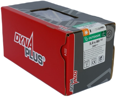 Load image into Gallery viewer, Dynaplus vlonderschroef xtreme ar-bronze platkop-60° deeldraad +snijpunt torx tx25 5.0x80 42 | 200 stuks - 0283.08.42401
