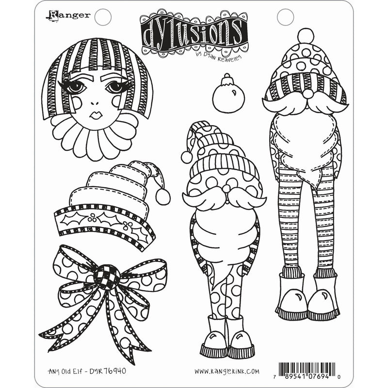Load image into Gallery viewer, Ranger ink ranger • dylusions stamp collection any old elf