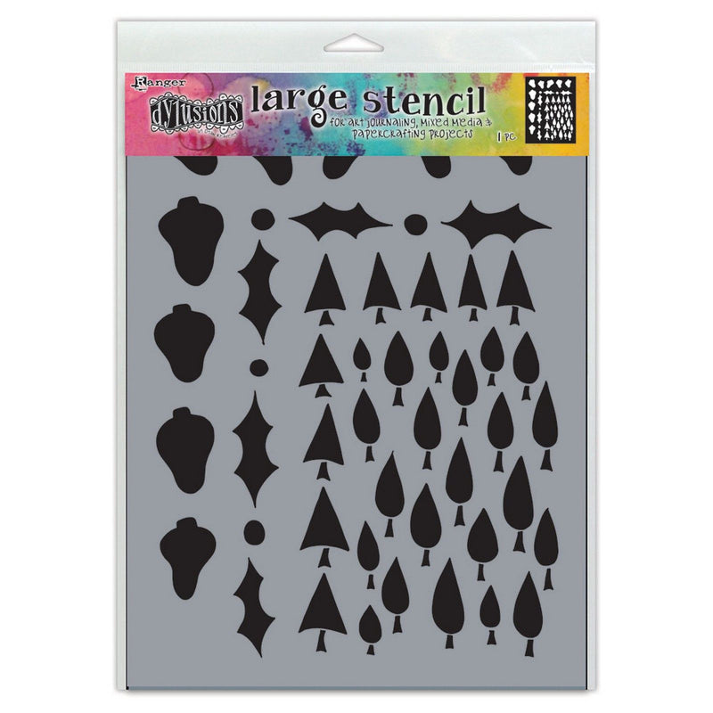 Load image into Gallery viewer, Ranger ink ranger • dylusions stencil tree border