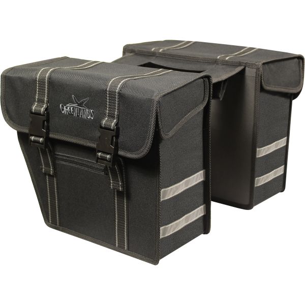 Load image into Gallery viewer, Greenlands dubbele fietstas city 25 liter zwart