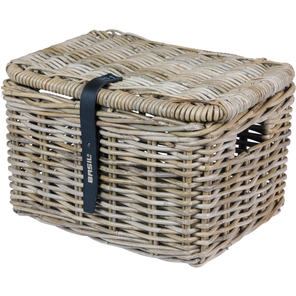 Load image into Gallery viewer, Basil b.v. fietsmand basil dax large grijs met deksel