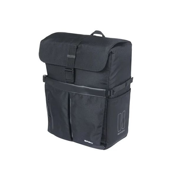 Load image into Gallery viewer, Basil fietsschoudertas move mik studs 14 liter 14 x 24 x 34 cm - zwart