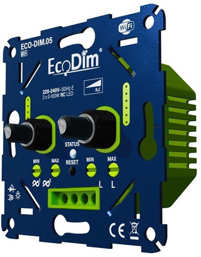 Afbeelding laden in galerijviewer, Enzo eco led dimmer duo wifi 0-100w ecodim fase afsnijding - 4355419