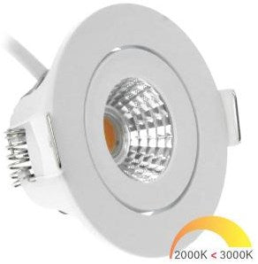 Afbeelding laden in galerijviewer, Enzo ecodim led inbouwspot 5w dimtowarm 62mm 36gr rond verstelbaar wit - led4730