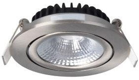 Afbeelding laden in galerijviewer, Enzo ecodim led inbouwspot 5w dimtowarm 85mm 36gr rond verstelbaar geschuurd staal - led4720