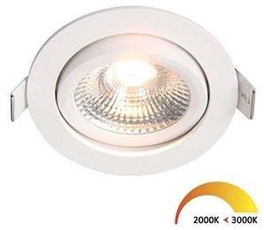 Afbeelding laden in galerijviewer, Enzo ecodim led inbouwspot 5w dimtowarm 85mm 36gr rond verstelbaar wit - led4700