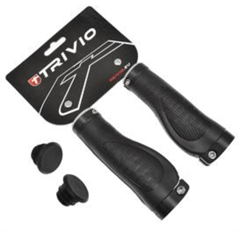 Load image into Gallery viewer, Trivio - fiets handvatten rubber ergonomisch lock-on zwart