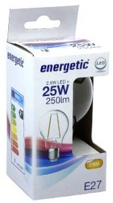 Afbeelding laden in galerijviewer, Enzo energetic led gls e27 2,1-25w 2700k filament helder - 2720300