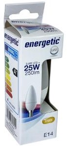 Afbeelding laden in galerijviewer, Enzo energetic led kaars e14 2,9-25w 2700k mat - 2710118