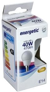 Afbeelding laden in galerijviewer, Enzo energetic led kogel e14 4,9-40w 2700k mat - 2710222