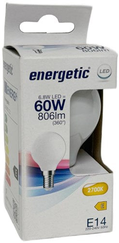 Afbeelding laden in galerijviewer, Enzo energetic led kogel e14 6,8-60w 2700k filament mat - 2720622