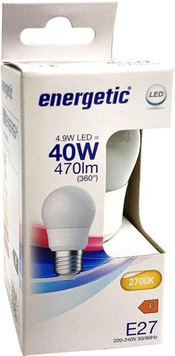Afbeelding laden in galerijviewer, Enzo energetic led kogel e27 4,9-40w 2700k mat - 2710272