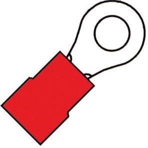 Afbeelding laden in galerijviewer, Enzo kabelschoen ring rood 4.3mm 4433080
