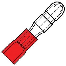 Afbeelding laden in galerijviewer, Enzo kabelschoen rondsteker male rood 4mm - 4433060