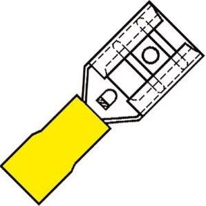 Afbeelding laden in galerijviewer, Enzo kabelschoen vlaksteker female geel 6.3x0.8mm - 4433620