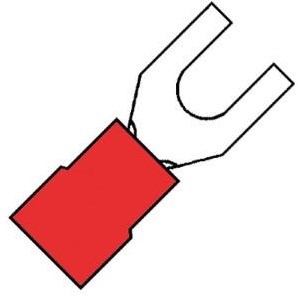 Afbeelding laden in galerijviewer, Enzo kabelschoen vork rood 4.3mm - 4433100