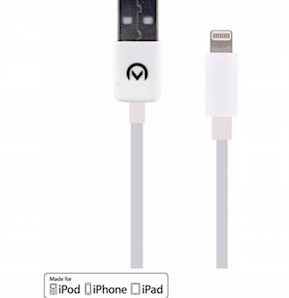 Afbeelding laden in galerijviewer, Enzo mobilize apple lightning usb laadkabel 1,0 meter wit - 9540010