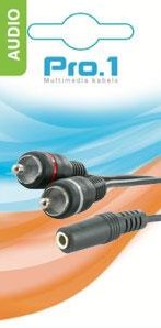 Afbeelding laden in galerijviewer, Enzo pro-1 audio 3,5 contra stereo ->2 tulp male 20cm 9201400