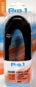 Afbeelding laden in galerijviewer, Enzo pro-1 hdmi kabel male naar mini hdmi 1.5 meter - 9285040