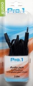 Afbeelding laden in galerijviewer, Enzo pro-1 hoofdtelefoon verlengkabel glad 3,5 jack 3 meter 9212501